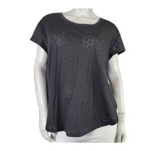 Champion WMS XL Top Split Side Layering Sheer Rounded Neck Athleisure Athletic